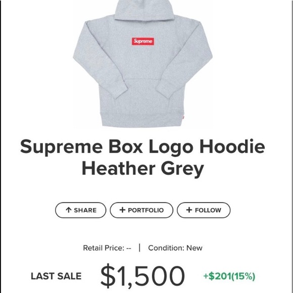 Supreme Box Logo Hoodie Heather Grey